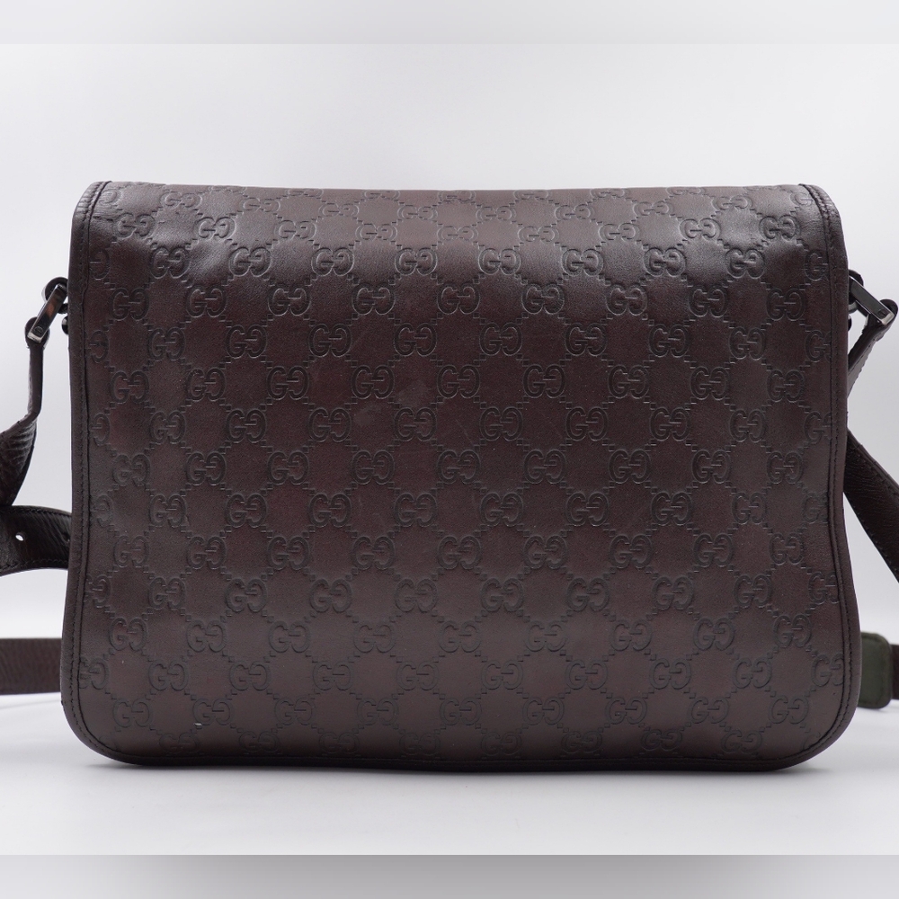 ❌️❌️SOLD❌️❌️BL05❤️ GUCCI Guccissima Flap Messenger Bag - Picture 4 of 14